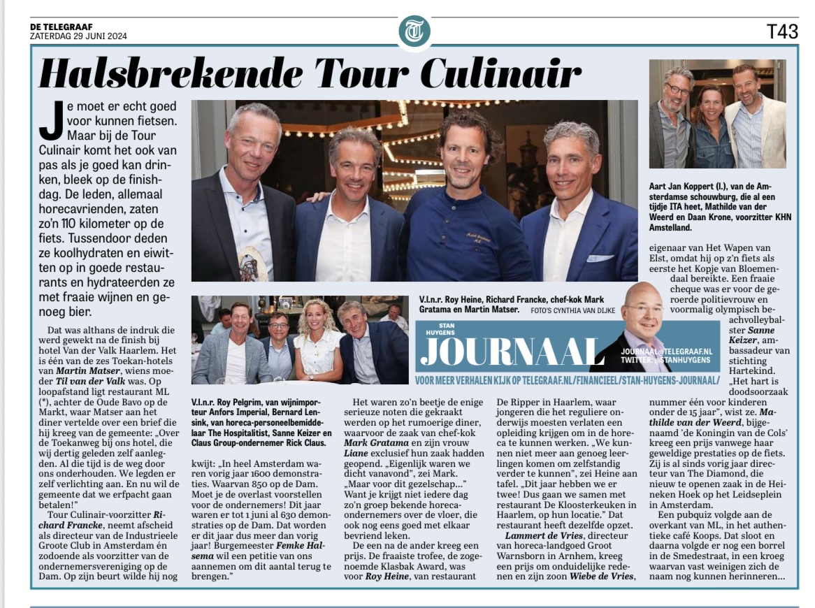 Tour Culinair en het Stan Huygens Journaal: 44 jaar gedeelde herinneringen
