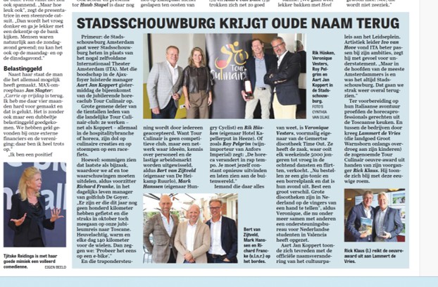 Stan Huygens aanwezig bij sponsorlunch